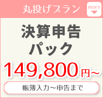 丸投げプラン・・・帳簿入力から申告まで149,800円～